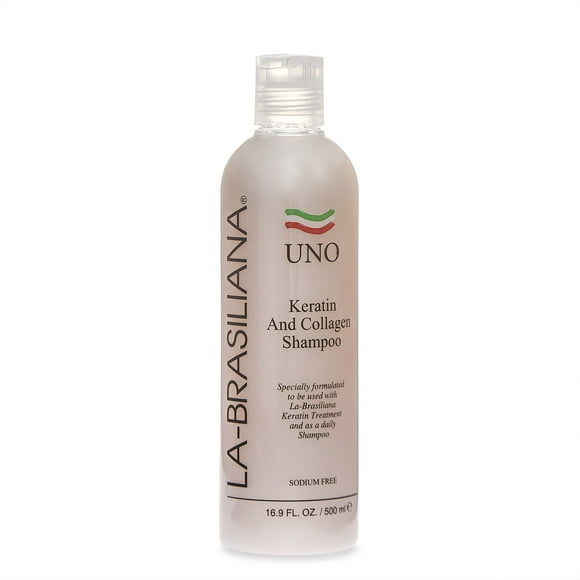 La-Brasiliana Uno Champú de queratina y colágeno 16.9 fl.oz.