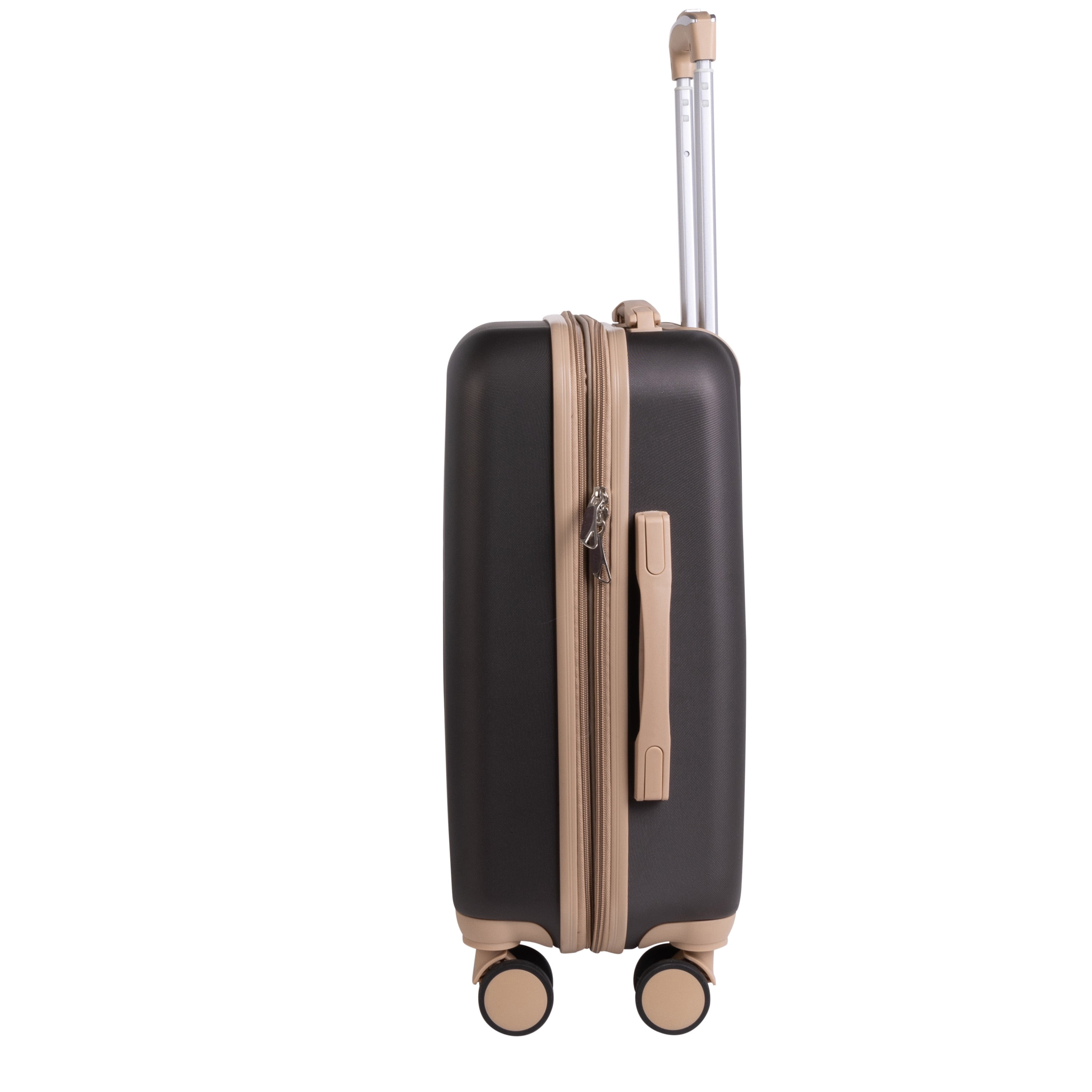 Rae Dunn 3 Piece Expandable Rolling Luggage Set in Espresso