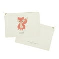 thumbnail image 2 of Personalized Name Fox Cotton Canvas Cosmetic Bag, 2 of 3
