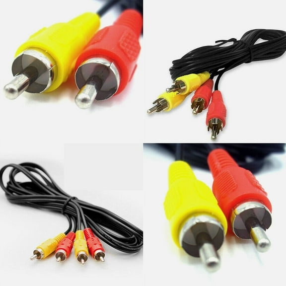 US 2-4 Pc RCA Composite AV Audio Video Cable Cord for Original 1985 Nintendo NES