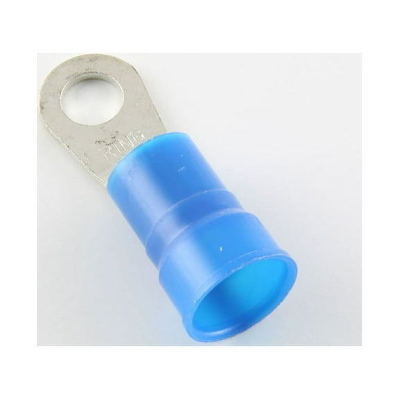 6 Ga. Nylon-Insulated Ring Terminals, 1/4" Stud - (pack of 10)