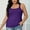 Purple, variant on Alove Women Plus Size Cotton Tank Top with Shelf Bra Adjustable Wider Strap Camisole Basic Undershirt