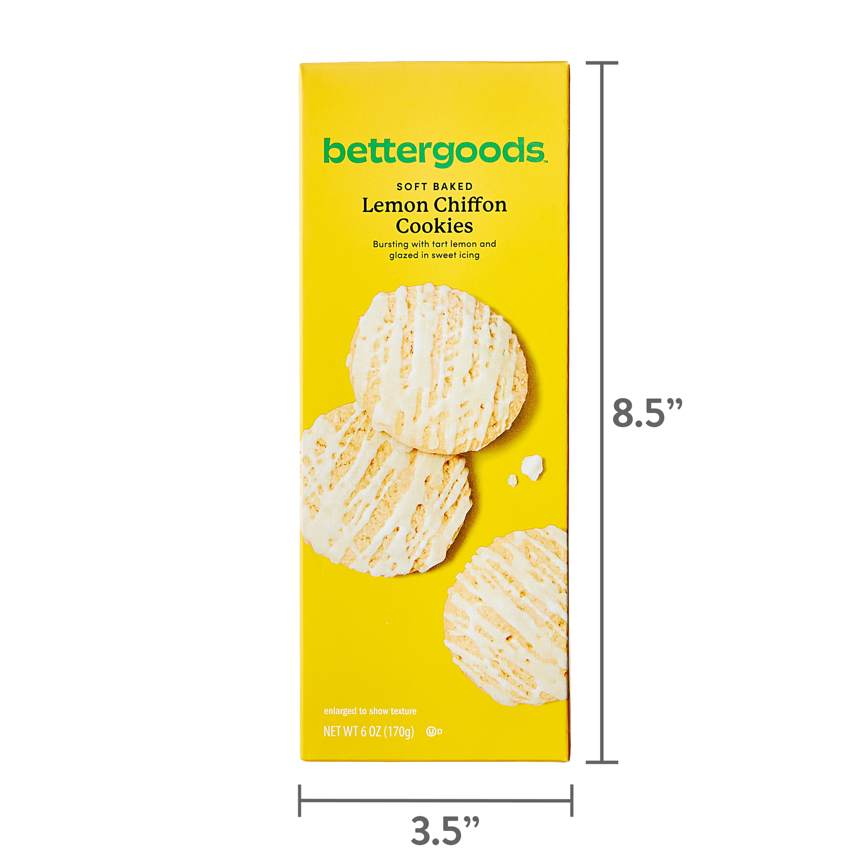 (4 pack) bettergoods Soft Baked Lemon Chiffon Cookies, 6 oz