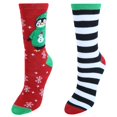 thumbnail image 1 of CTM®  2 Pack Butter and Flat Knit Holiday Sock Combo Set (Women's), 1 of 3