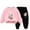 Pink, variant on Odeerbi Kids Boys Girls Winter Warm Fleece Sweatsuits Two Piece Outfits Set Cartoon Printed Sweatshirt Jogger Pants Tracksuit Set Children Plush Loose Pullover Sweater Casual Hoodie Black
