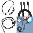 thumbnail image 2 of lanema Type-C 1 to 2 Car Charging Cable with 2 Micro USB Splitter Suitable For 2 Phones, 2 of 12