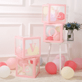 thumbnail image 7 of Cheinxy 4 Pieces Love Transparent Balloons Boxes with Letters,Valentine’s Day Decorations Balloons Boxes for Anniversary Wedding Engagement Wedding, Bridal Shower, Birthday Party (Pink), 7 of 7