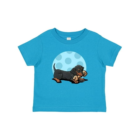 

Inktastic Wiener Dog (Dachshund) with Bone Gift Baby Boy or Baby Girl T-Shirt