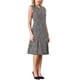 thumbnail image 4 of INSPIRAR VESTIDO A-LINE SIN MANGAS DE TWEED PARA MUJERES DE LONGITUD A LA RODILLA 2XL NEGRO BEIGE, 4 of 5