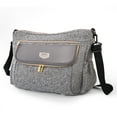 thumbnail image 2 of Sunveno Tweed Luxe Stroller Organizer Crossbody Bag Diaper Bag Travel Bag, Gray, 2 of 7