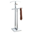 thumbnail image 3 of Kings Brand Furniture Metal & Wood Valet Stand Suit Rack, White/Chrome, 3 of 3