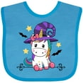 thumbnail image 3 of Inktastic Halloween Girls Unicorn Witch Girls Baby Bib, 3 of 4