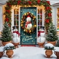 thumbnail image 5 of Christmas Snowman Door Cover, Stretch Fabric Backdrop Door Porch Covers for Home Party Holidays Decoration, 5 of 6