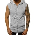 thumbnail image 6 of Afdoent Mens Tank Tops Male Workout Hooded Tank Tops Pack Zip Up Sleeveless Gym Shirts Muscle Cut Off T Shirt Bodybuilding Hoodies Fashion, 6 of 6