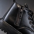 thumbnail image 6 of LvhaoGJOB Kids' Lace-Up Design Ankle Boots with Side Zipper and Thick Platform Sole, 6 of 9