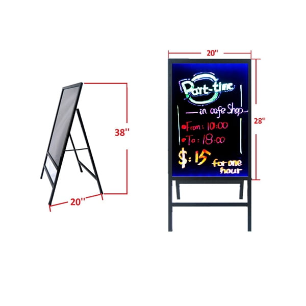 Buy Woodsam LED Message Writing Board(28x20), Clear Glass Flashing Menu
