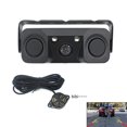 thumbnail image 1 of Kit de cámara de respaldo 3 en 1 Cámara de seguridad de marcha atrás para estacionamiento con vista trasera de automóvil en ángulo de 170 ° con un zumbador y dos sensores de radar para camión SUV RV, 1 of 5
