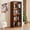 Brown - Glass Display Cabinet, variant on 47''W Walnut Finish Coffee Table with Storage, Luxurious Retro Center Table with Drawer and Open Shelf for Living Room, Mid-Century Modern Accent Tea Table for Home and Office, Brown