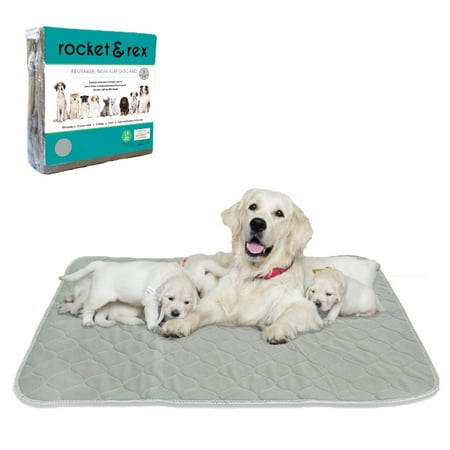 UPC: 0604015684547 | rocket & rex Dog Pee Pads Washable Reusable Dog Training Pads  Whelping Pad  Dog Playpen Mat | Waterproof & Eco-Friendly | XXL | Nonslip 72 x 72
