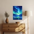 thumbnail image 4 of ZHONGYUTONG Northern Lights Wall Art Aurora Borealis Canvas Pictures Forest Trees Landscape Painting for Living Room Bedroom Decor Framed (16.00" x 24.00"), 4 of 5