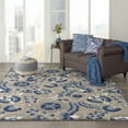 thumbnail image 3 of Nourison Aloha Floral Textured Outdoor Area Rug Natural Blue 9' x 12', 3 of 10