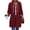 Red, variant on Sahpxhe Women's Long Cardigan Sweaters Oversized Hooded Drawstring Open Front Layering Tops Casual Cozy Ribbed Knit for Fall Navy S
