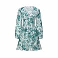 thumbnail image 4 of Neewe Sundresses for Women 2026 Summer Casual Loose V Neck Long Sleeve Classic Print Tshirt Dress, 4 of 8