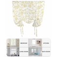 thumbnail image 6 of Yellow Flower Tie Up Curtains for Window, Thermal Insulated Balloon Shade Adjustable Rod Pocket Curtains Valance Panels for Kitchen Bathroom Cafe 42 x 54 Vintage Farmhouse Boho Leaf Spring Plant, 6 of 6