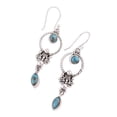 thumbnail image 2 of Xihbxyly Almacén de liquidación Pendientes colgantes forma de piedra preciosa turquesa estilo bohemio vintage para boda o compromiso, 2 of 2