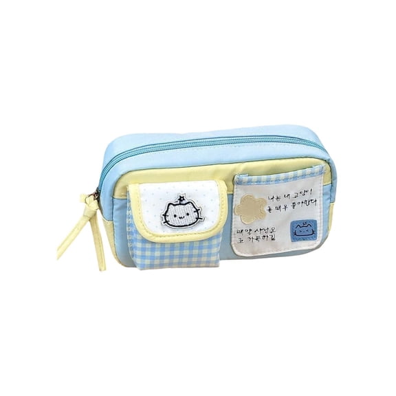 MMJ Cute Cat Pencil Case Non Woven Fabric Korean Style Pouch for Stationery Organizer