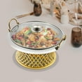 thumbnail image 5 of Peakora Food Warmer, Buffet Chafing Dish with Drum-Shaped Frame, Round Chafing Dish, Chafing Dish with Lid for Families, Cafeterias, Company Parties, 5 of 14