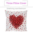 thumbnail image 2 of 2Pcs Valentine's Day Theme Pillowcase Loving Heart Pillow Cover Sofa Cushion Cover, 2 of 6