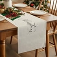 thumbnail image 2 of Burlap Table Runner 72 Inches Long,Vintage Red Green Plaid Tree Non-Slip Kitchen Table Runners for Dining Room Everyday Use Party Table Decorations Merry Christmas on Linen, 2 of 9
