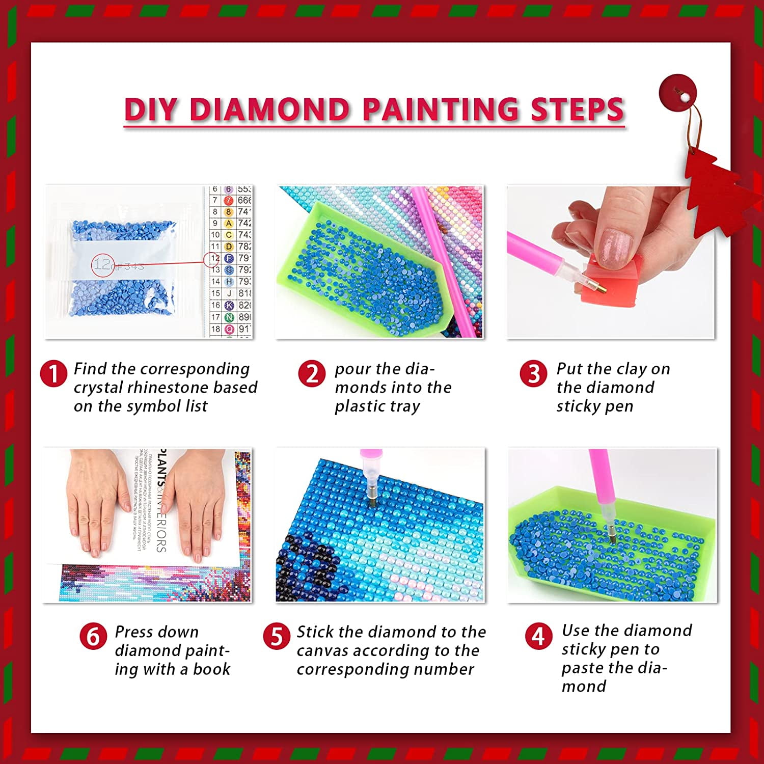 Valentine's Day Diamond Painting Kits,5D Heart Diamond Art Kits for Adults  Kids Beginner,DIY Diamond Art Kits Full Round Drill Diamond Dots  12X16inch(NO.984) 