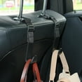thumbnail image 5 of Headrest Hooks for Car Adjustable 4 Pack Vehicle Seat Back Organizer Storage Hanger Holder for Purse Bags Universal Fit with Clip Black, 5 of 7