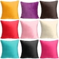thumbnail image 5 of Solid Color Decorative Throw Pillow Case Cushion Cover 18x18 inch Square Zipper Waist Pillowcase Pillow Protector Slip Cases Sham for Home Bedroom Couch Sofa Bed Patio Chair, 5 of 5