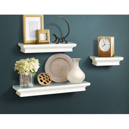 Yosoo 3pcs Mdf Floating Shelves Wall Display Storage Rack Home