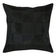 thumbnail image 2 of Pasargad Home Safari Checkered Black Cowhide 17 Inch Decorative Throw Pillow, 2 of 5