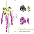 thumbnail image 6 of Luniquz 12Pcs Artificial Wisteria Vines, 3.6 feet Wisteria Hanging Garlands with Fake Flowers for Wedding Home Purple, 6 of 9