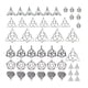 thumbnail image 2 of 48 Unids Surtido de Aleación de Zinc Nudo Conector DIY Colgantes Artesanía Colgante para Fabricación de Joyas Pendientes Pulseras, 2 of 8