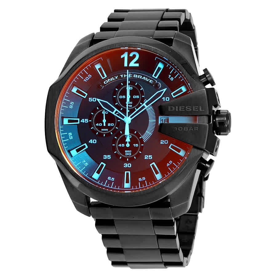 Diesel Men's Mega Chief DZ4318 Black Stainless-Steel Plated Japanese Automatic Fashion Watch Diesel Men's Mega Chief DZ4318 Black Stainless-Steel Plated Japanese Automatic Fashion Watch