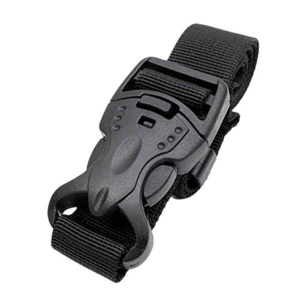 Correa de utilidad con hebilla de liberación rápida Correa para saco de dormir de 125 cm Accesorio de viaje versátil Cinturón fijo para parrillas al negro