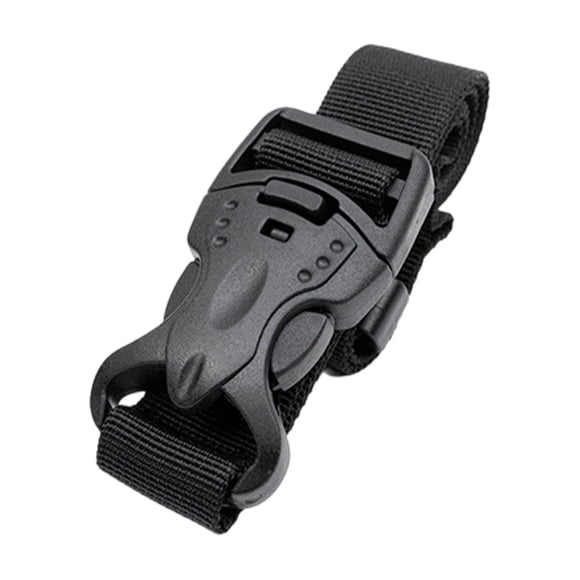 Correa de utilidad con hebilla de liberación rápida Correa para saco de dormir de 125 cm Accesorio de viaje versátil Cinturón fijo para parrillas al negro