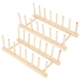 thumbnail image 3 of 2 Set Dish Storage Rack Wooden Kitchen Utensil Organizer Bookshelf Solid Wood Home Ornaments, 3 of 14