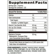 Equate Black Elderberry Dietary Supplement Gummies, 50 mg, 120 Count, Compare to Sambucol® Black Elderberry Gummies