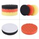 thumbnail image 4 of 3 x 6 pulgadas (150 mm) Kit de almohadillas de pulido y encerado de esponja para pulidora de automóviles Naranja Negro Amarillo, 4 of 10