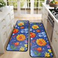 thumbnail image 4 of Kitchen Rugs Sets Of 2,Pioneer Flower Floral Print Pattern Anti Fatigue Kitchen Mat Rugs Non Slip Washable,Decorative Kitchen Floor Mats for Kitchen,Sink,Laundry,17"x47"+17"x47", 4 of 5