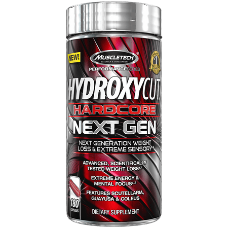 Hardcore Thermogenic Weight Loss Supplement with Green Coffee Bean Extract Formula, Extreme Energy & Enhanced Mental Focus, 180 (Best Thermogenic On Market)