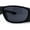 Blue Skull, variant on Locs Wrap Around Rectangle Thick Arm Gangster Skull Print Sunglasses Brown