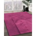 thumbnail image 3 of Ahgly Company Tapis d'Intérieur Ronds Transitionnels Lavables à la Machine, Rose Néon, 6 Pieds Rond, 3 of 7
